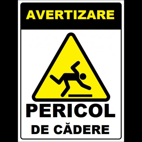 Placuta de avertizare pericol de cadere